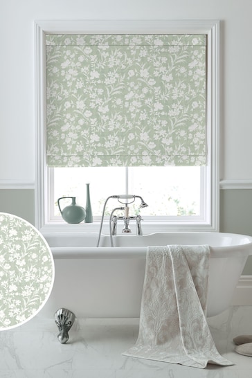 Laura Ashley Hedgerow Green Rye Made to Measure Roman Blinds