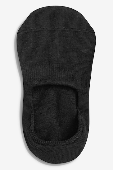 Black Invisible Trainer Socks Five Pack