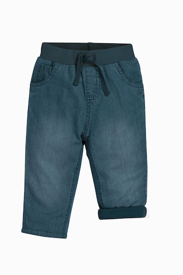 Frugi Blue Organic Cotton Light And Soft Lined Chambray Jeans
