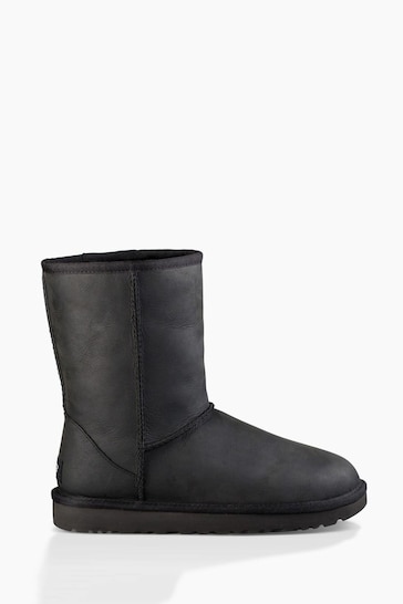UGG® Black Classic Short Leather Boots