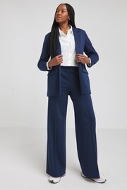 Simply Be Blue Ponte Blazer - Image 1 of 3