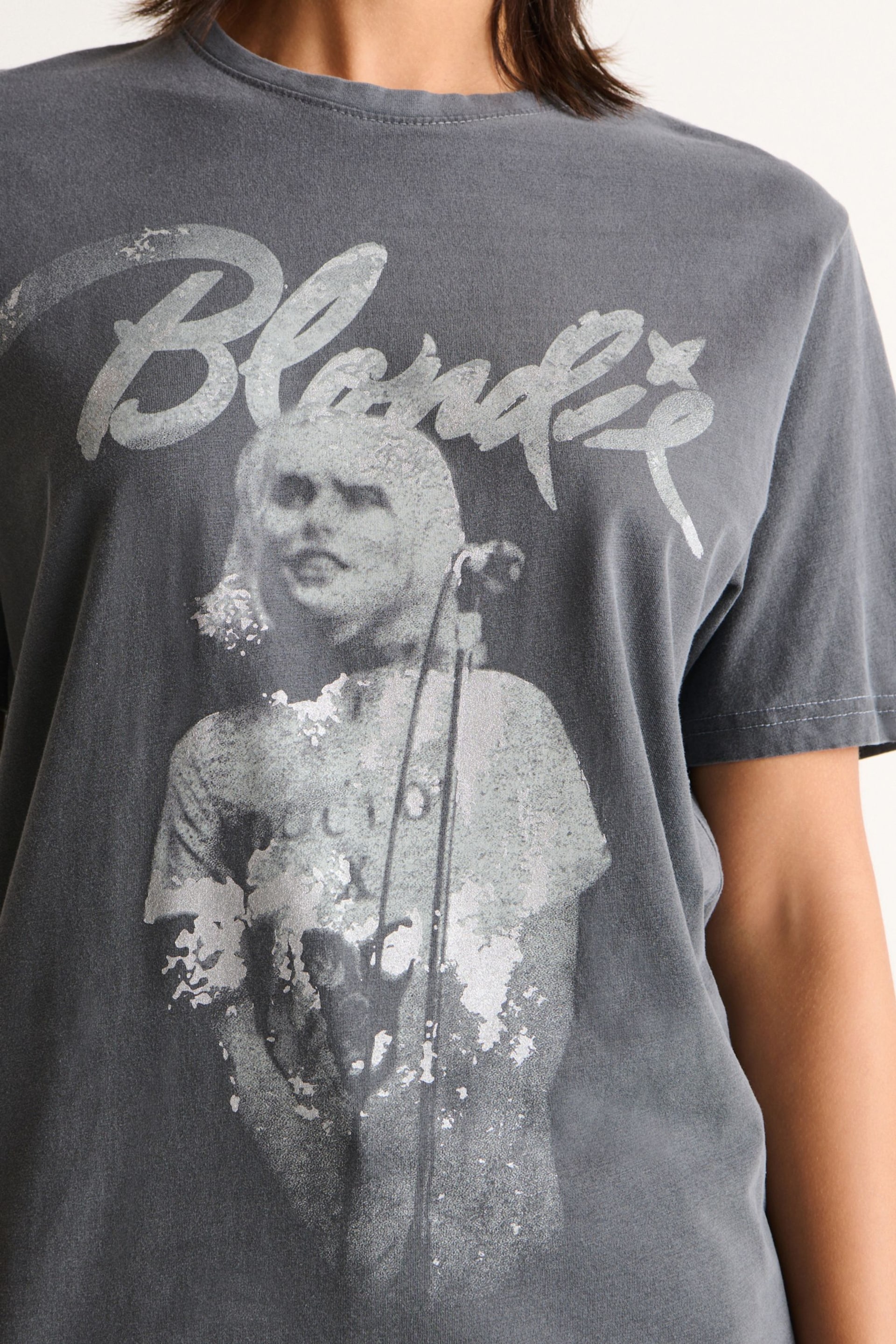 Charcoal Grey License Blondie Short Sleeve Graphic Band T-Shirt - Image 5 of 7