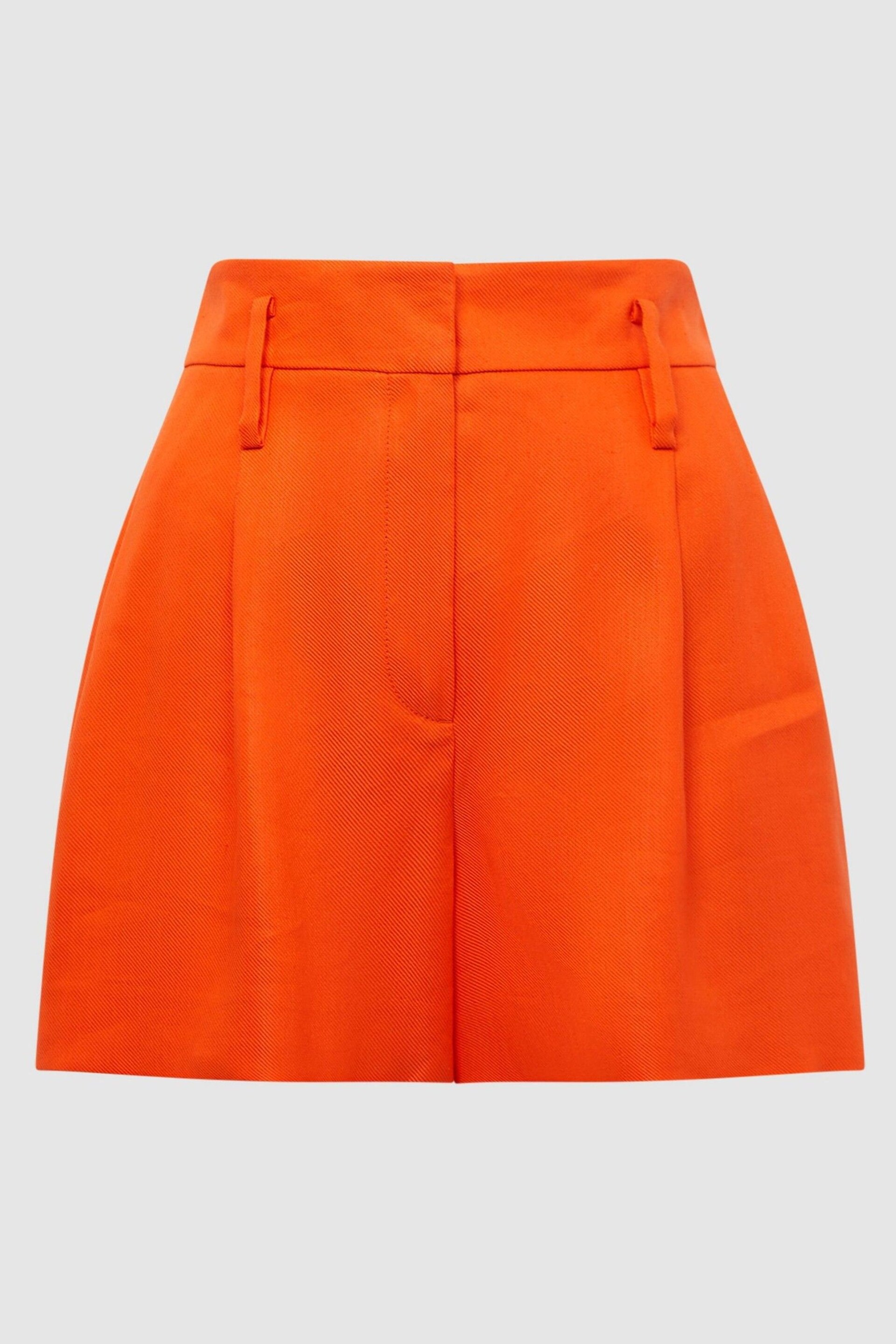 Reiss Orange Hollie Linen Pleat Front Shorts - Image 2 of 6