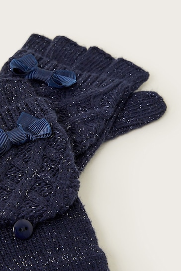 Monsoon Blue Detail Capped Scarf