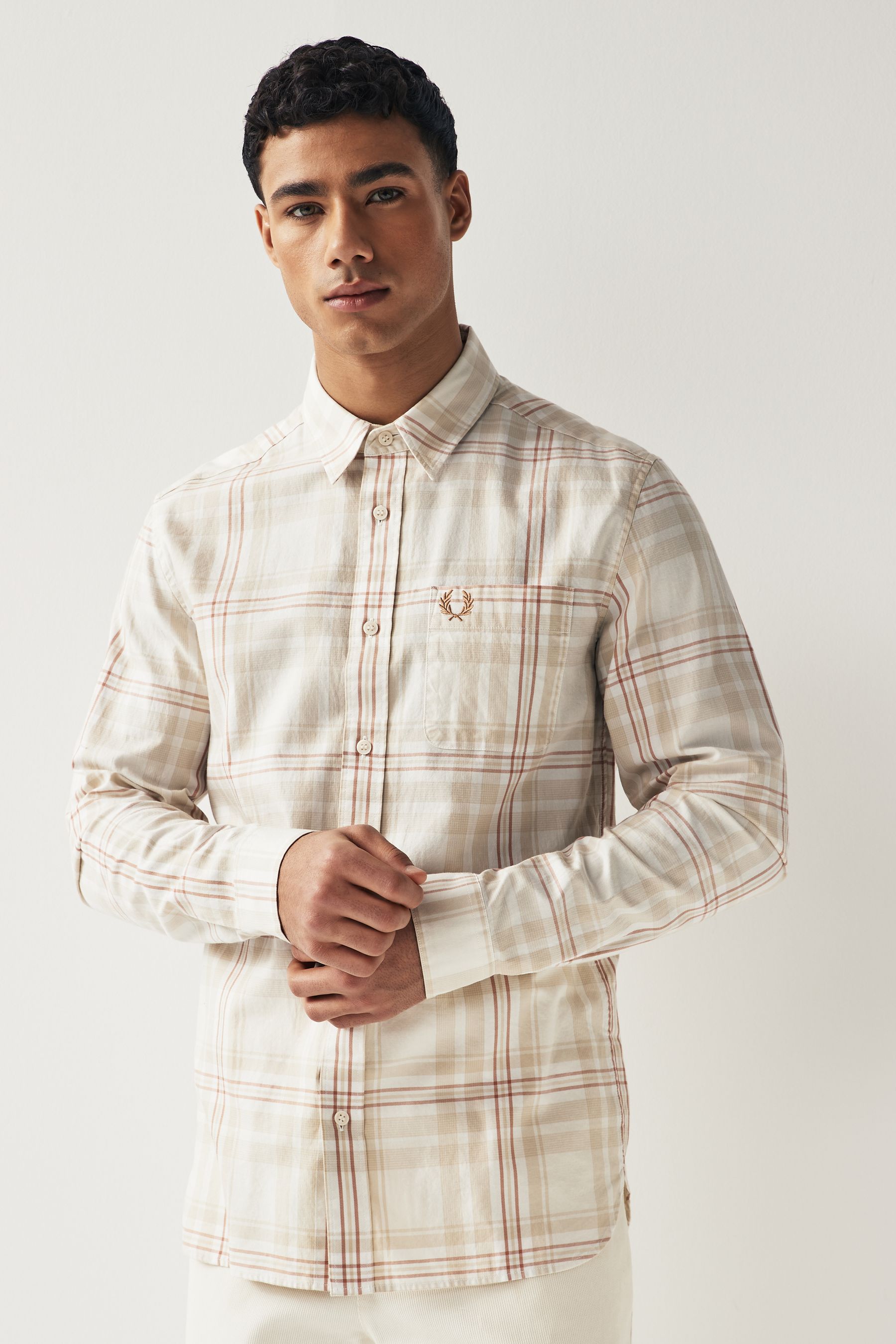 Fred perry checkered shirt best sale
