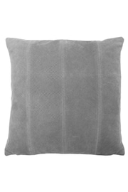 furn. Grey Jagger Ribbed Polyester Filled Cushion - Image 1 of 2
