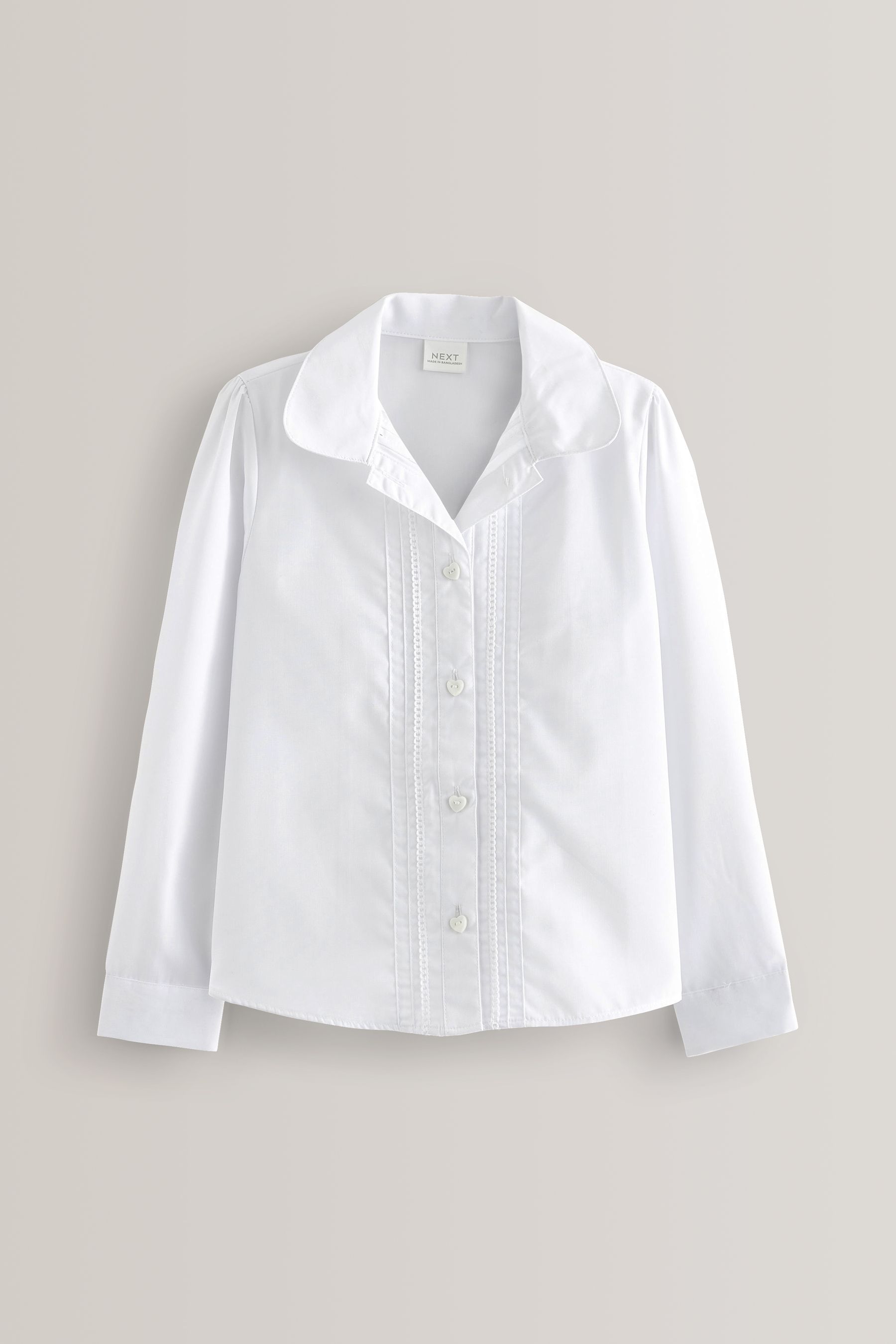 White long sleeve blouse with collar hotsell