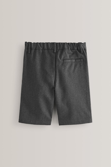 Grey Regular Pull-On Waist Flat Front Shorts (3-14yrs)