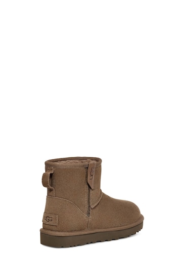 UGG Natural Classic Mini Bailey Zip Boots