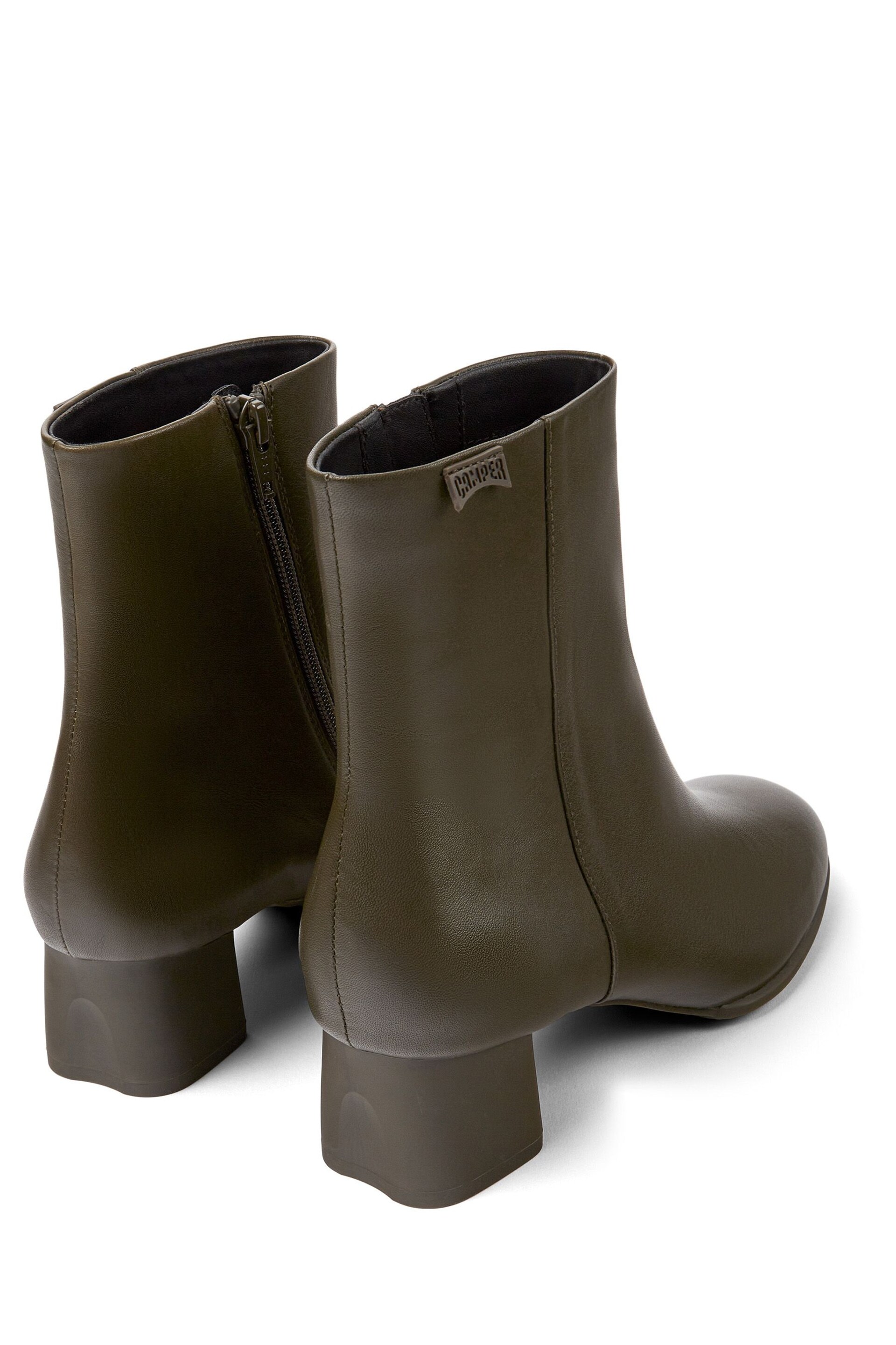 Camper Women Green Katie Mid Leather Boots - Image 3 of 5