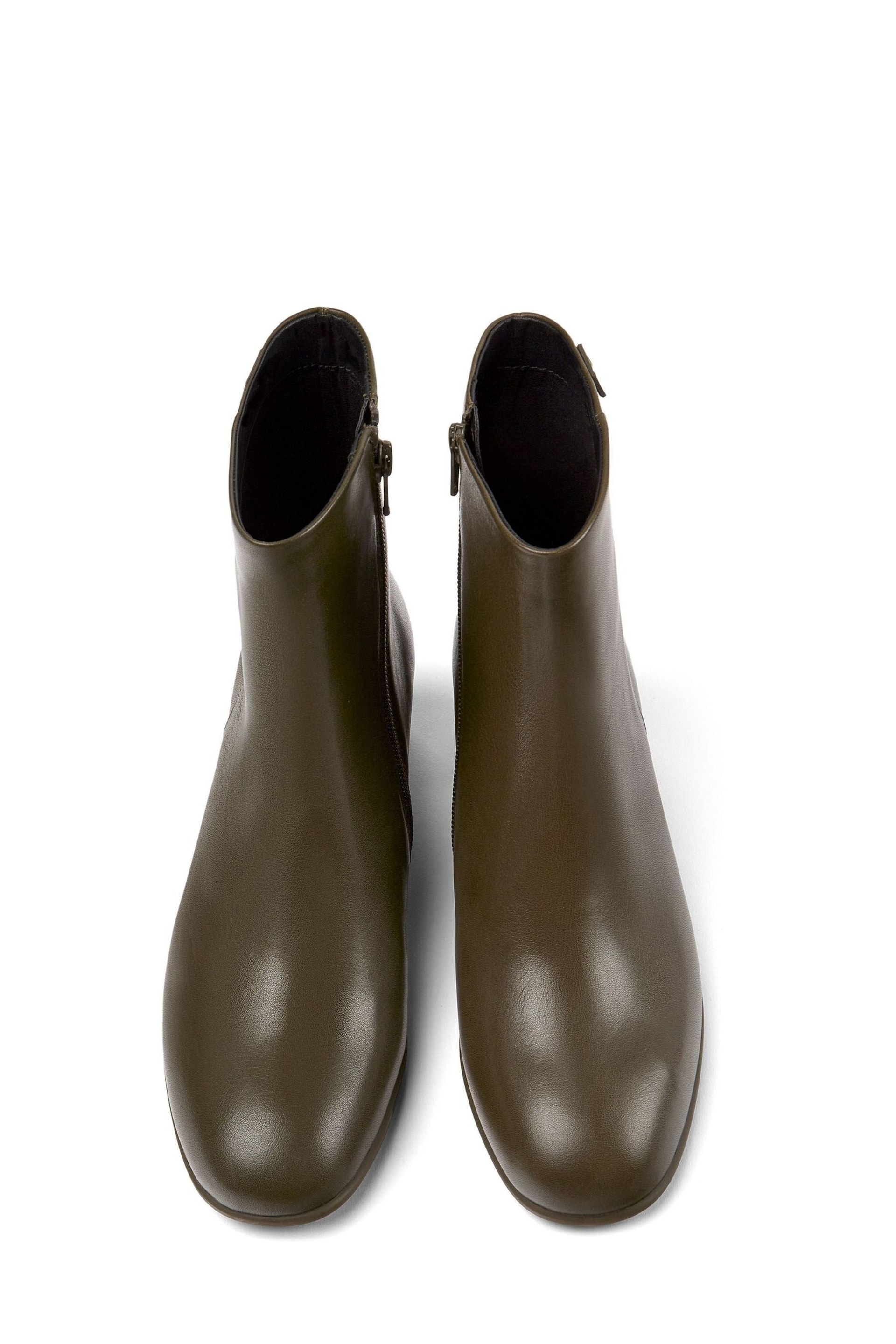 Camper Women Green Katie Mid Leather Boots - Image 4 of 5