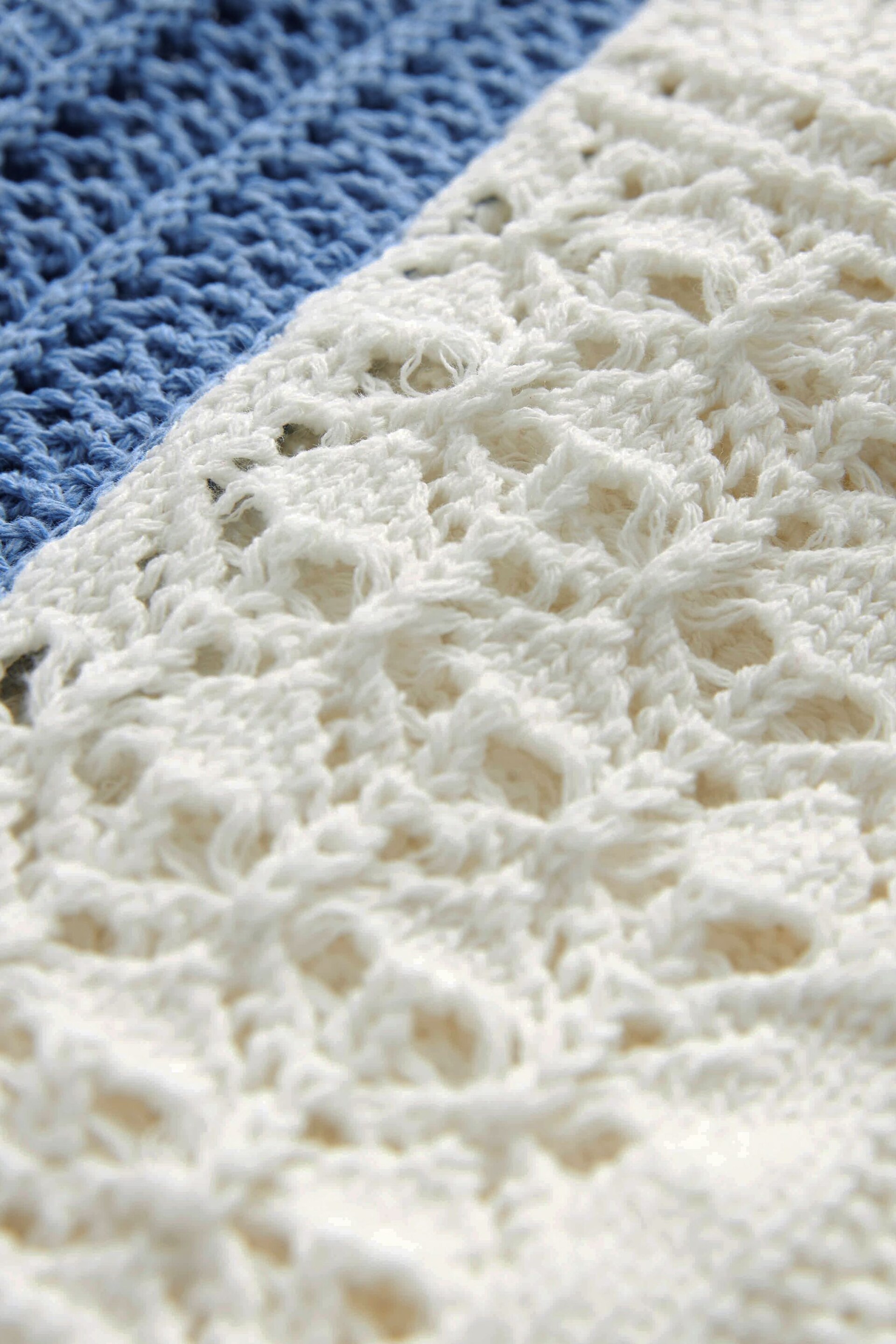 Blue/Ecru Crochet Tank - Image 8 of 8