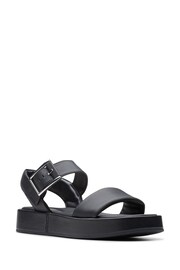 Clarks Black Leather Alda Strap Sandals - Image 3 of 7