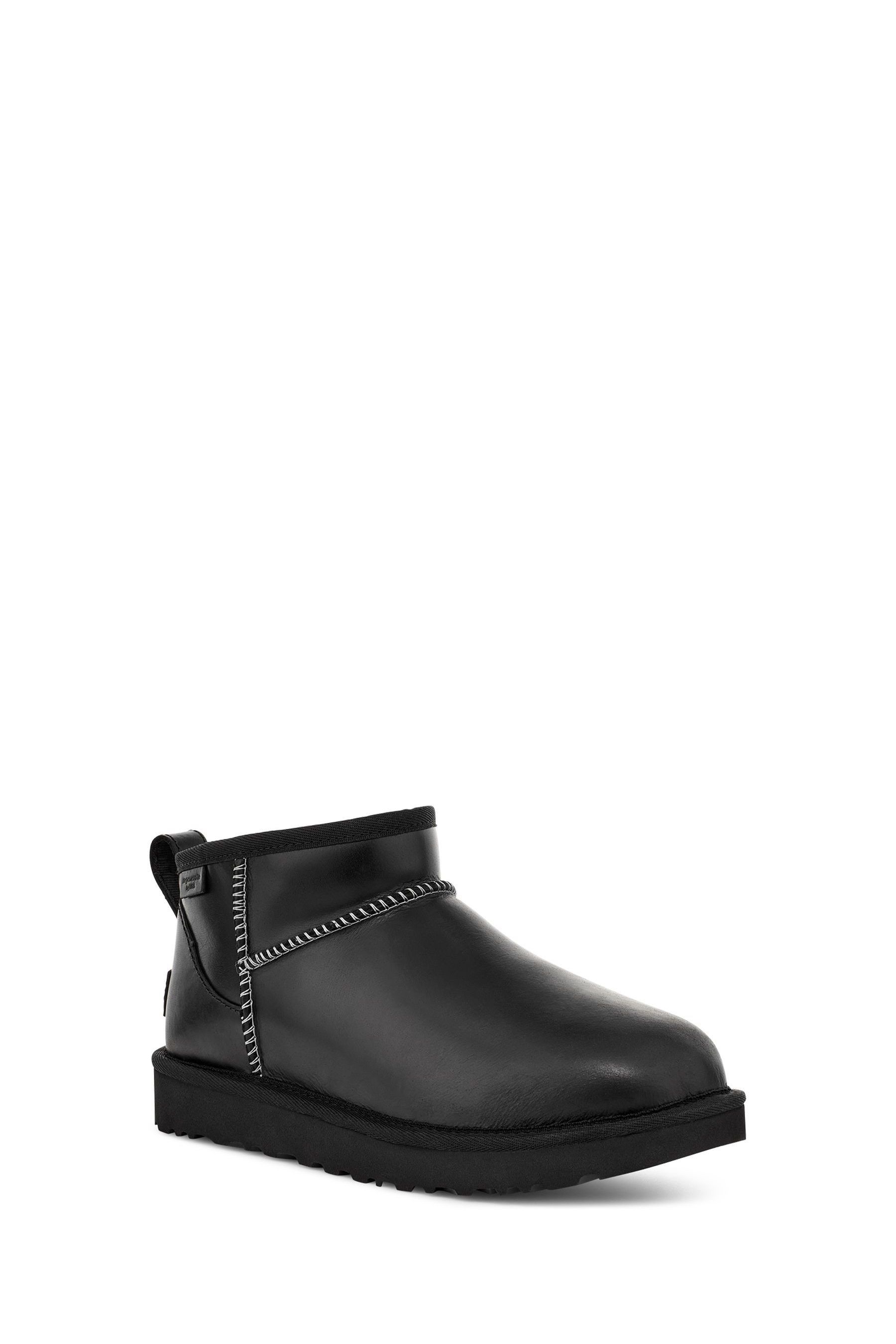 Buy UGG Black Classic Ultra Mini Leather Boots from the Next UK online shop