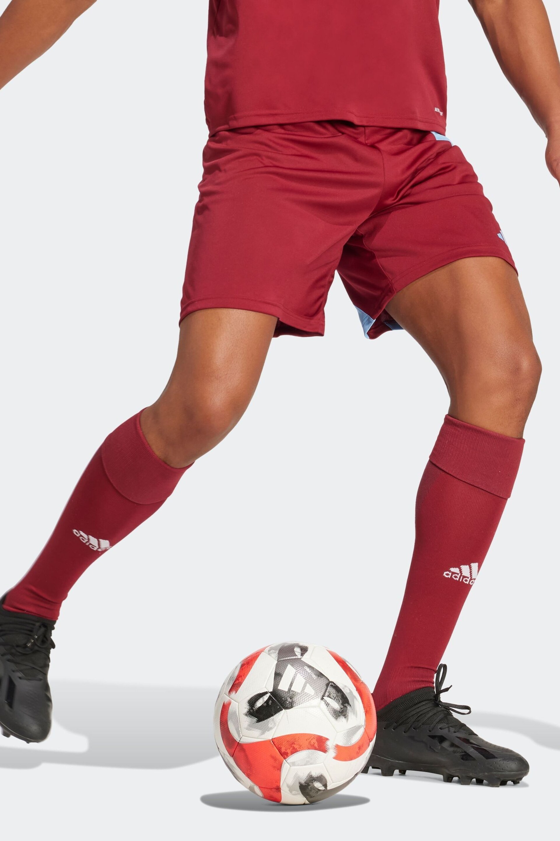 adidas Burgundy Fortore 23 Shorts - Image 2 of 6