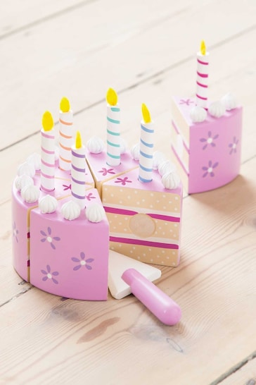 JoJo Maman Bébé Pink Birthday Cake with Candles