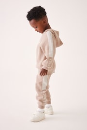 Baker by Ted Baker (0-6yrs) Beige Knitted Hoodie and Joggers Set - Image 3 of 8