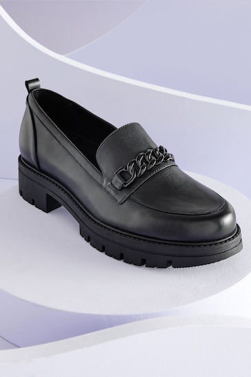 Black Forever Comfort With Motionflex Chunky Loafers