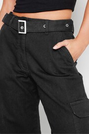 PixieGirl Petite Black Belted Cuffed Jogger Jeans - Image 3 of 3
