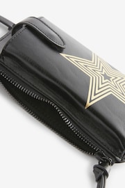 Rockett St George Black Star Phone Holder Cross-Body Bag - Image 8 of 9