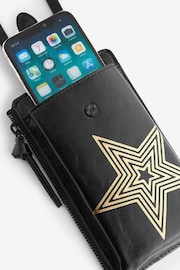 Rockett St George Black Star Phone Holder Cross-Body Bag - Image 9 of 9