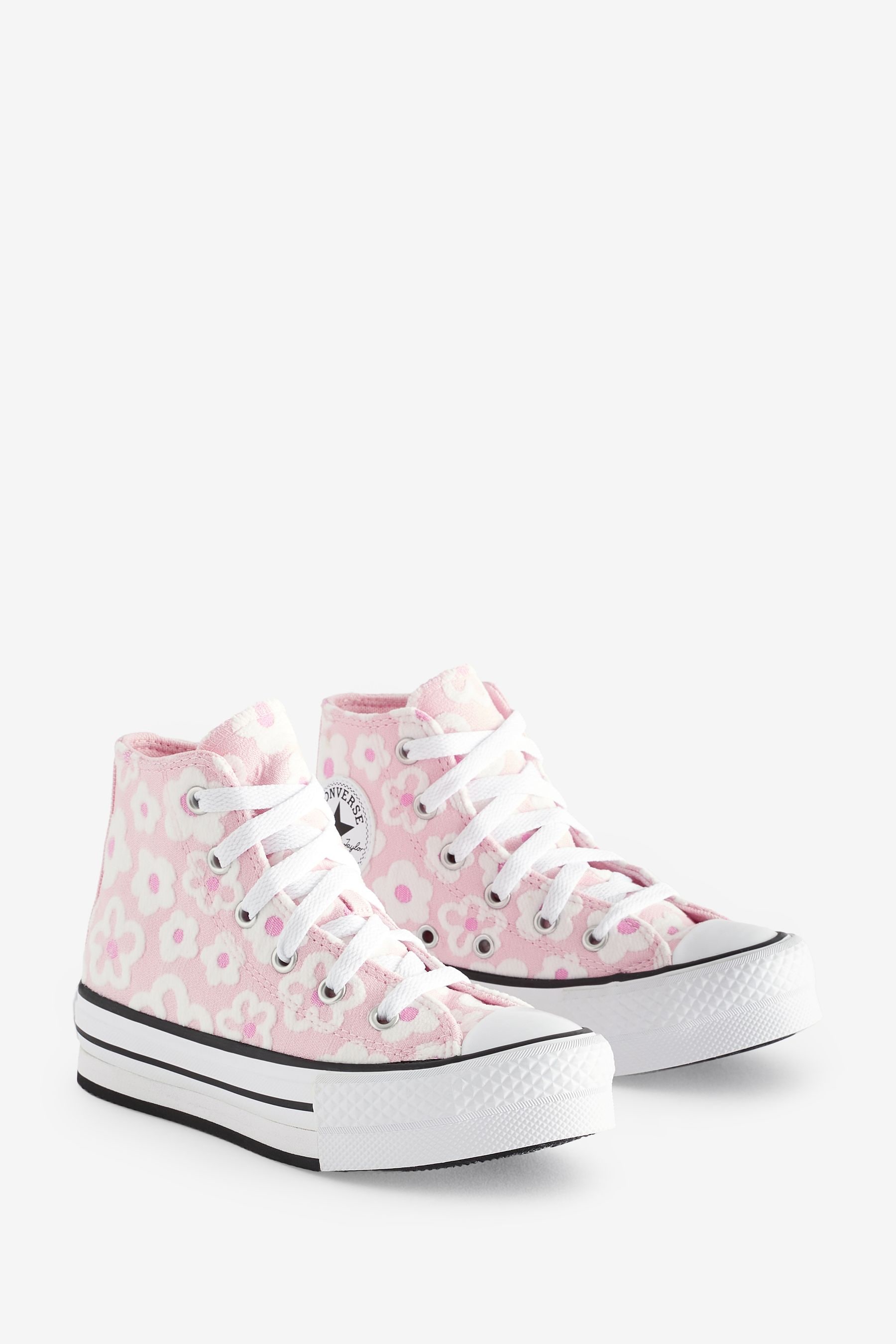 Pink flower best sale converse