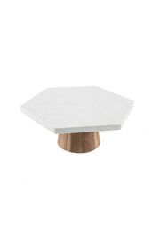 Kitchen Pantry White Marble Cake Stand - Image 3 of 4
