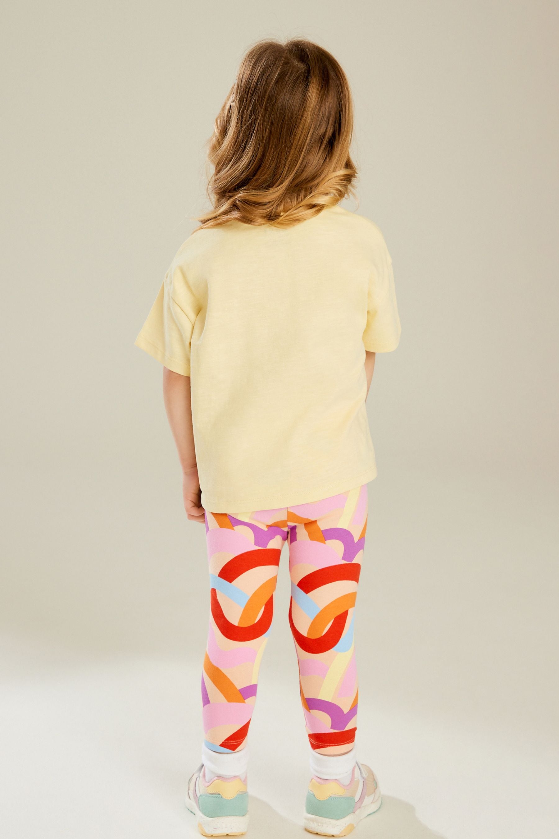 Buy Rainbow 100 Cotton Short Sleeve T Shirt and Leggings Set 3mths 7yrs from Next Luxembourg