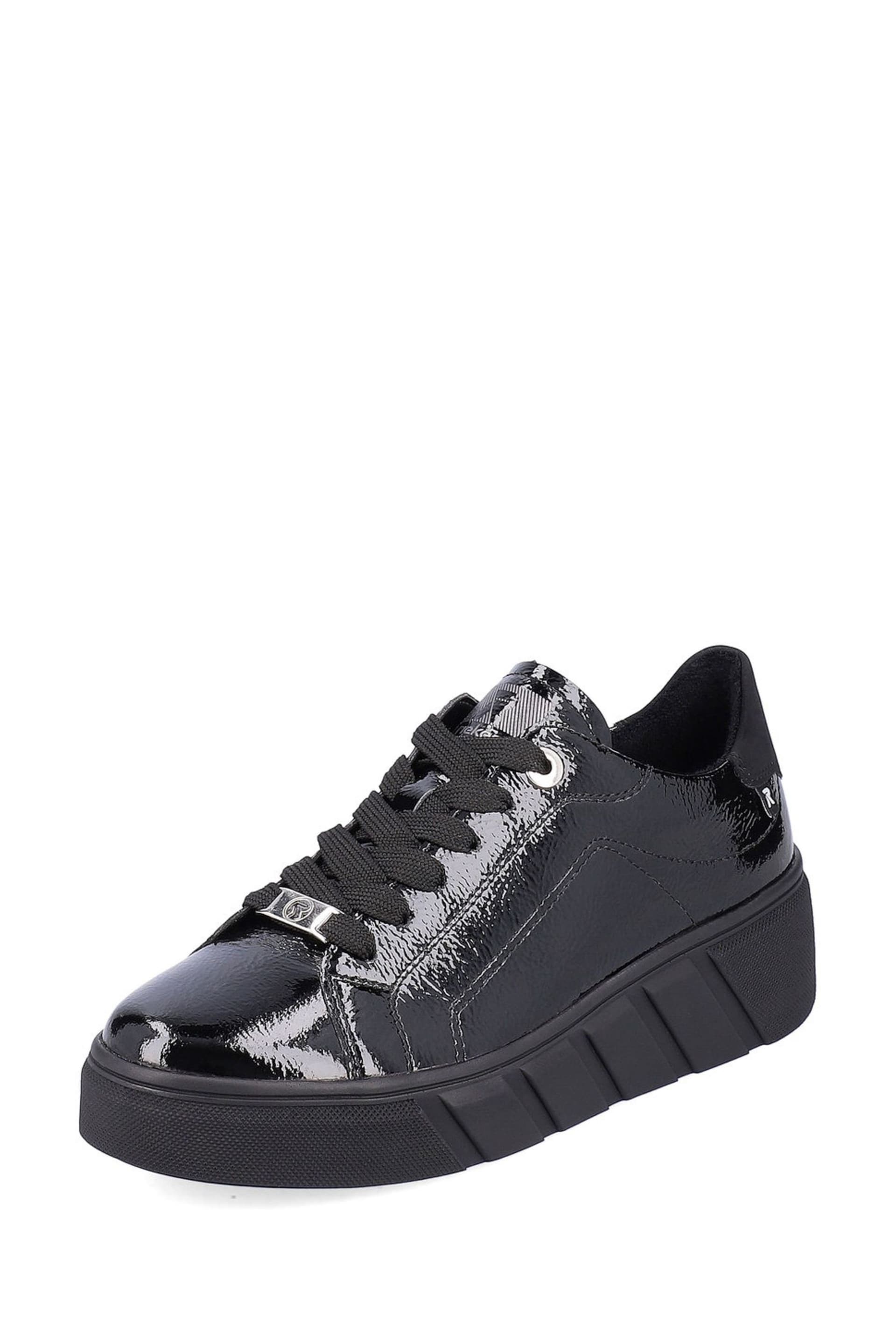 Rieker Womens Evolution Lace-Up Black Trainers - Image 3 of 11