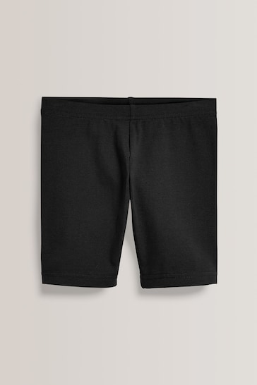 Black 2 Pack Cotton Rich Stretch Cycle Shorts (3-16yrs)