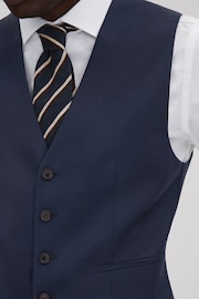 Reiss Navy Destiny Wool Single Breasted Waistcoat - Image 4 of 5