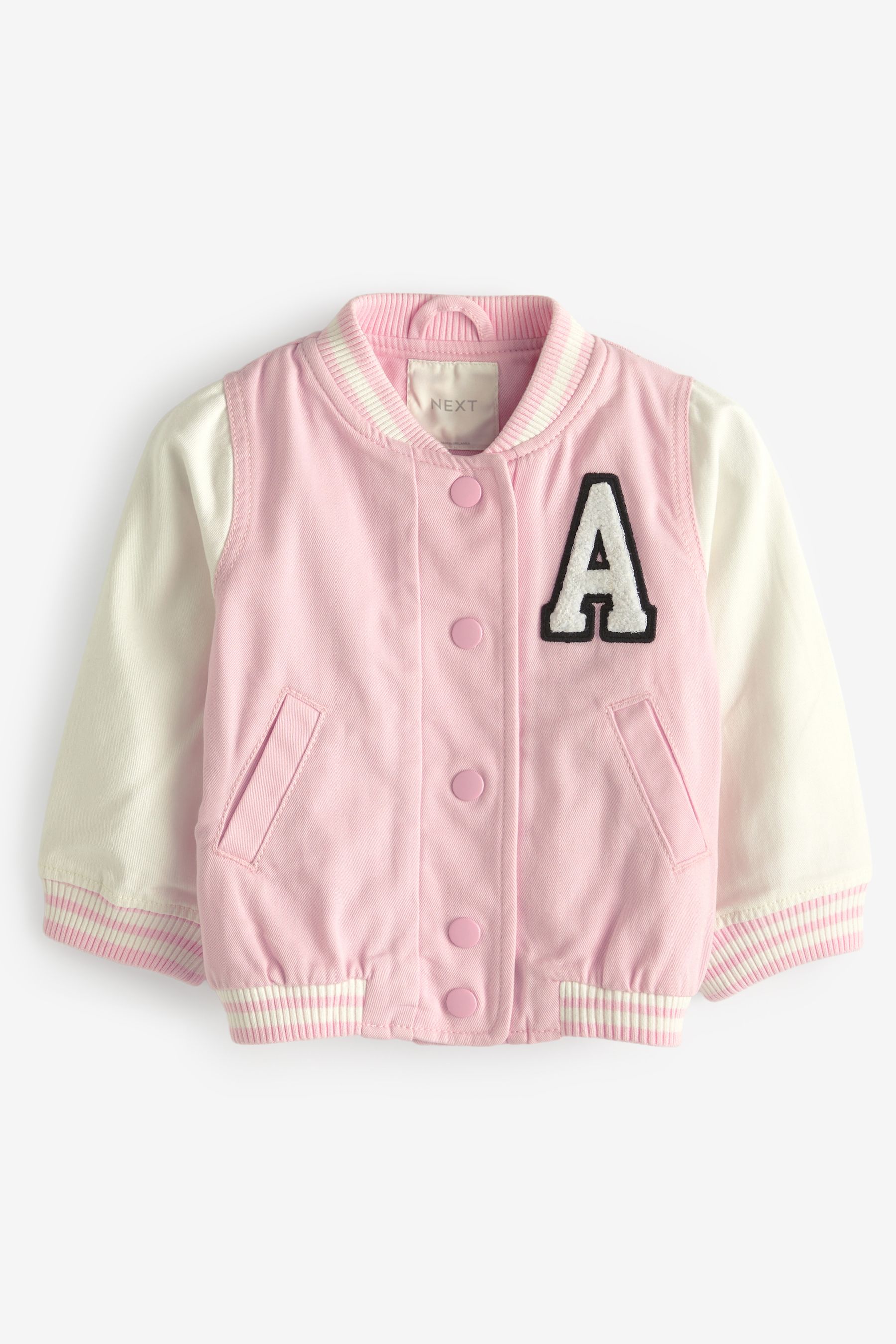 Light pink varsity sales jacket