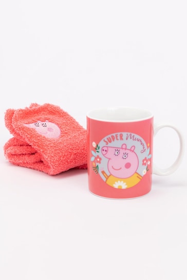 Vanilla Underground Pink Peppa Pig Pusheen Green Mug And Sock Set