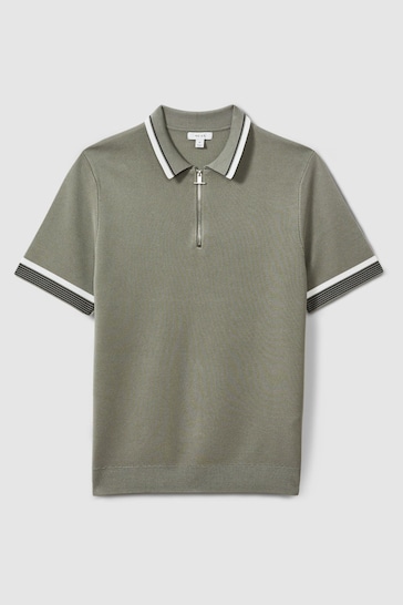 Reiss Sage Chelsea Half-Zip Polo Shirt