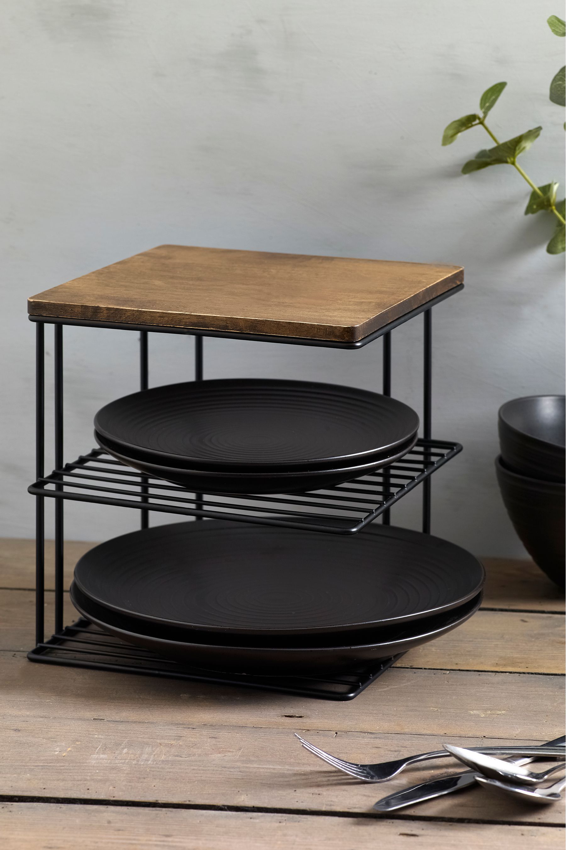 Buy Black Bronx Plate Rack from Next Oman