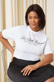 Curves Like These White Le Club Short Sleeve Graphic T-Shirt - Image 1 of 4