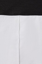 Reiss White/Navy Rebecca Linen Colourblock Shorts - Image 5 of 7