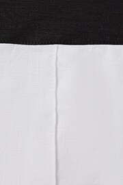 Reiss White/Navy Rebecca Linen Colourblock Shorts - Image 7 of 7