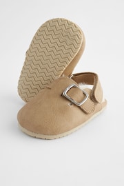 Neutral Faux Fur Lined Baby Clog Shoes (0-18mths) - Image 3 of 6