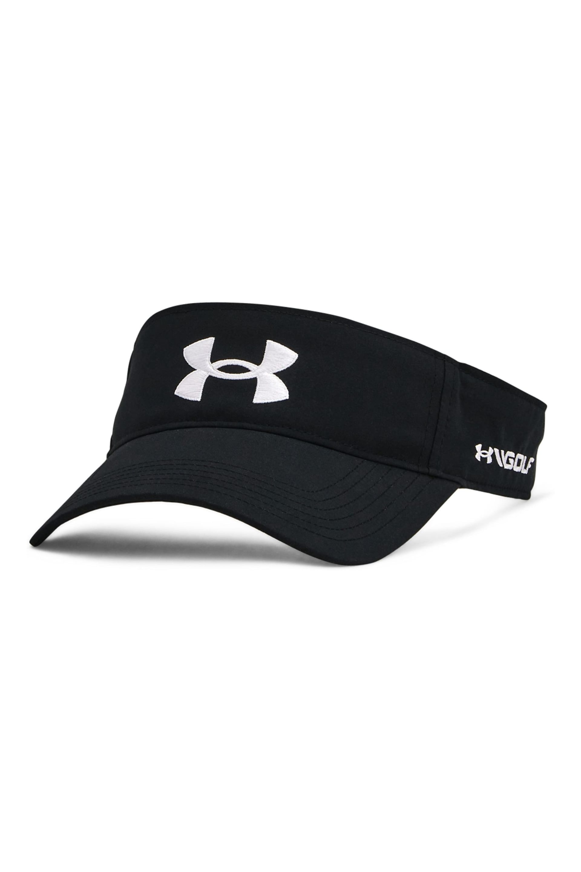 Under Armour Black/White Golf 96 Visor Hat - Image 2 of 3