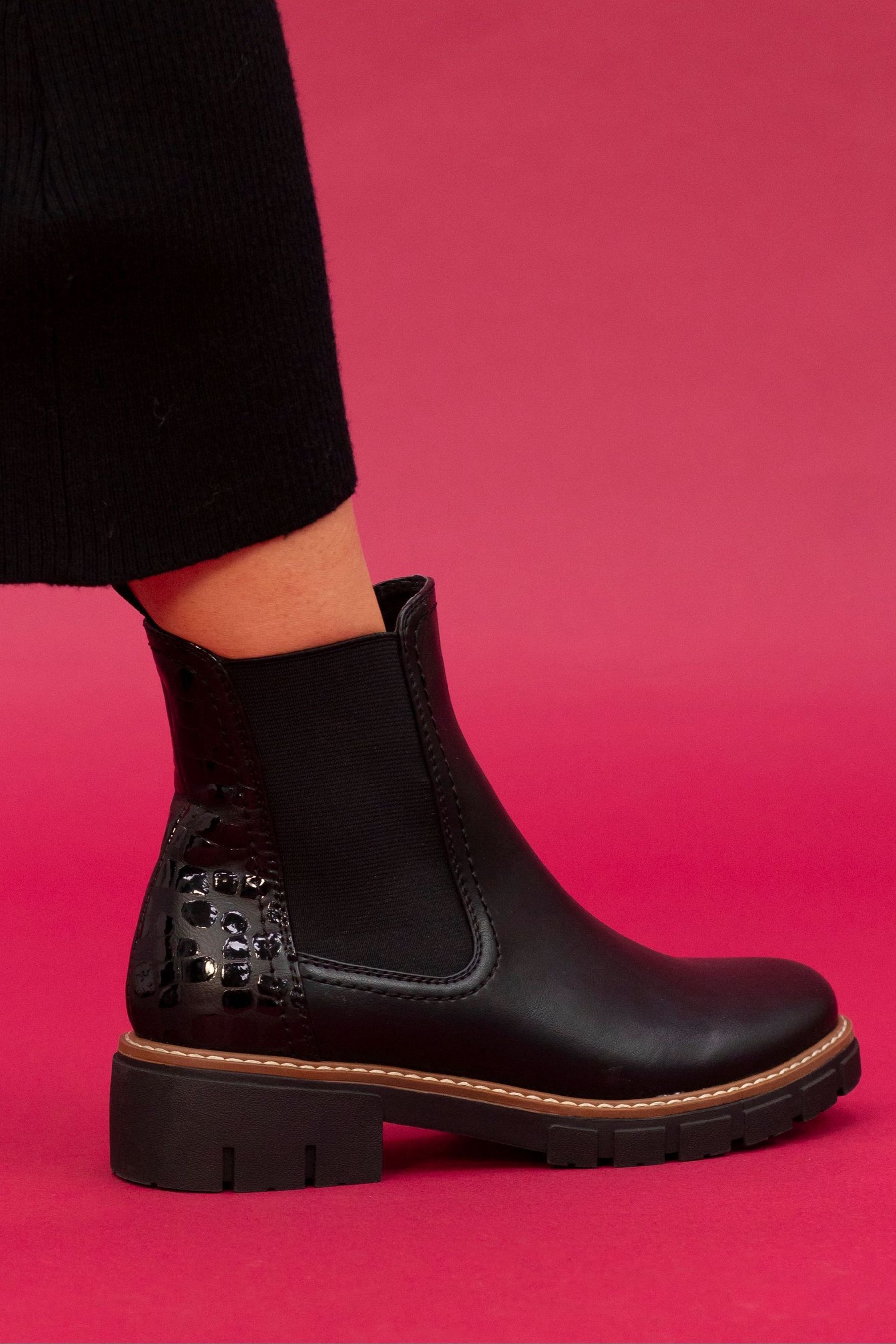 Buy Lunar Poppins Faux Leather Black Ankle Boots from the Next UK online shop
