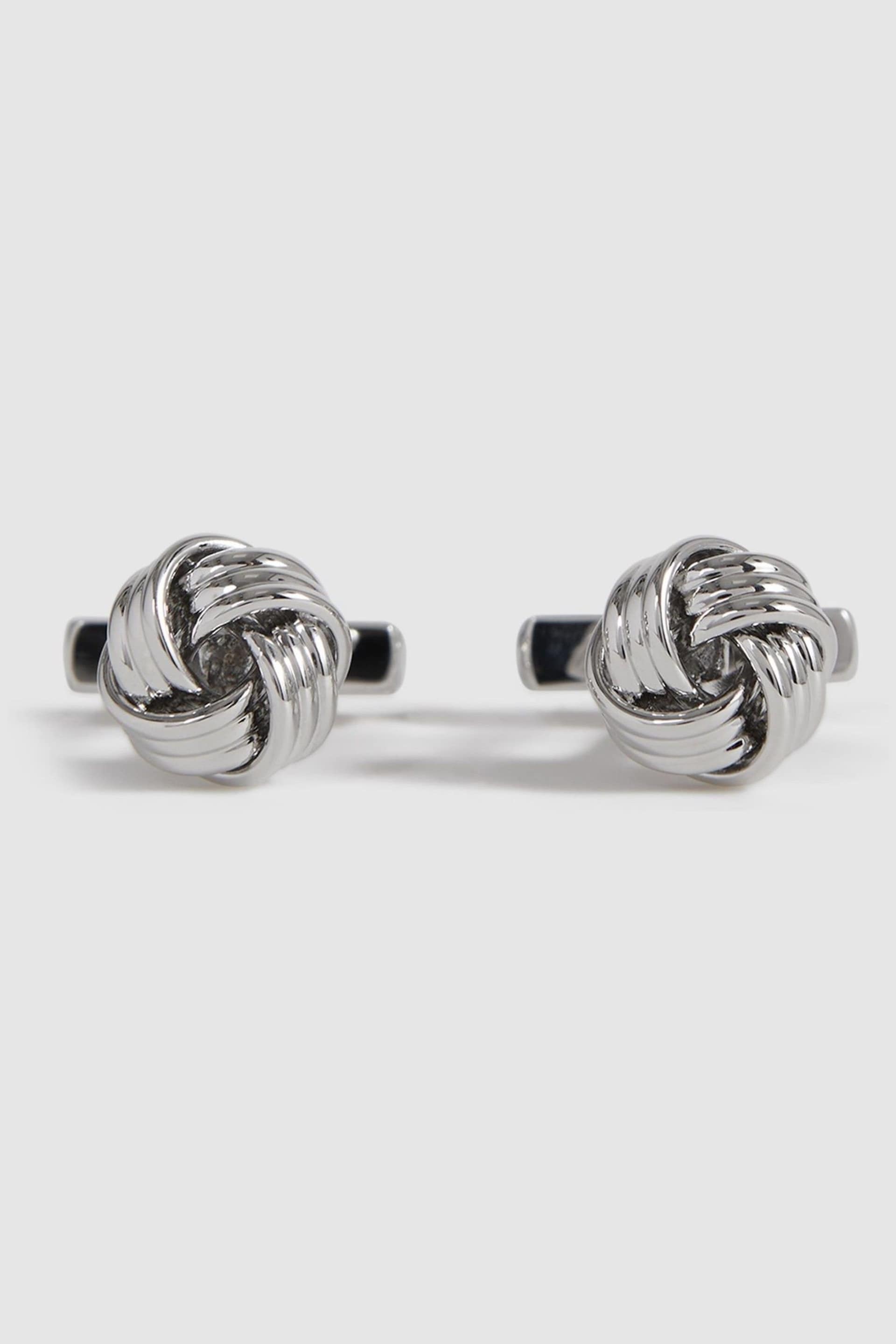 Reiss Silver Callum Knot Cufflinks - Image 1 of 5