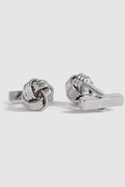 Reiss Silver Callum Knot Cufflinks - Image 3 of 5