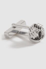 Reiss Silver Callum Knot Cufflinks - Image 4 of 5