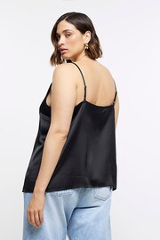 River Island Black Plus High Apex Strap Cami - Image 2 of 6