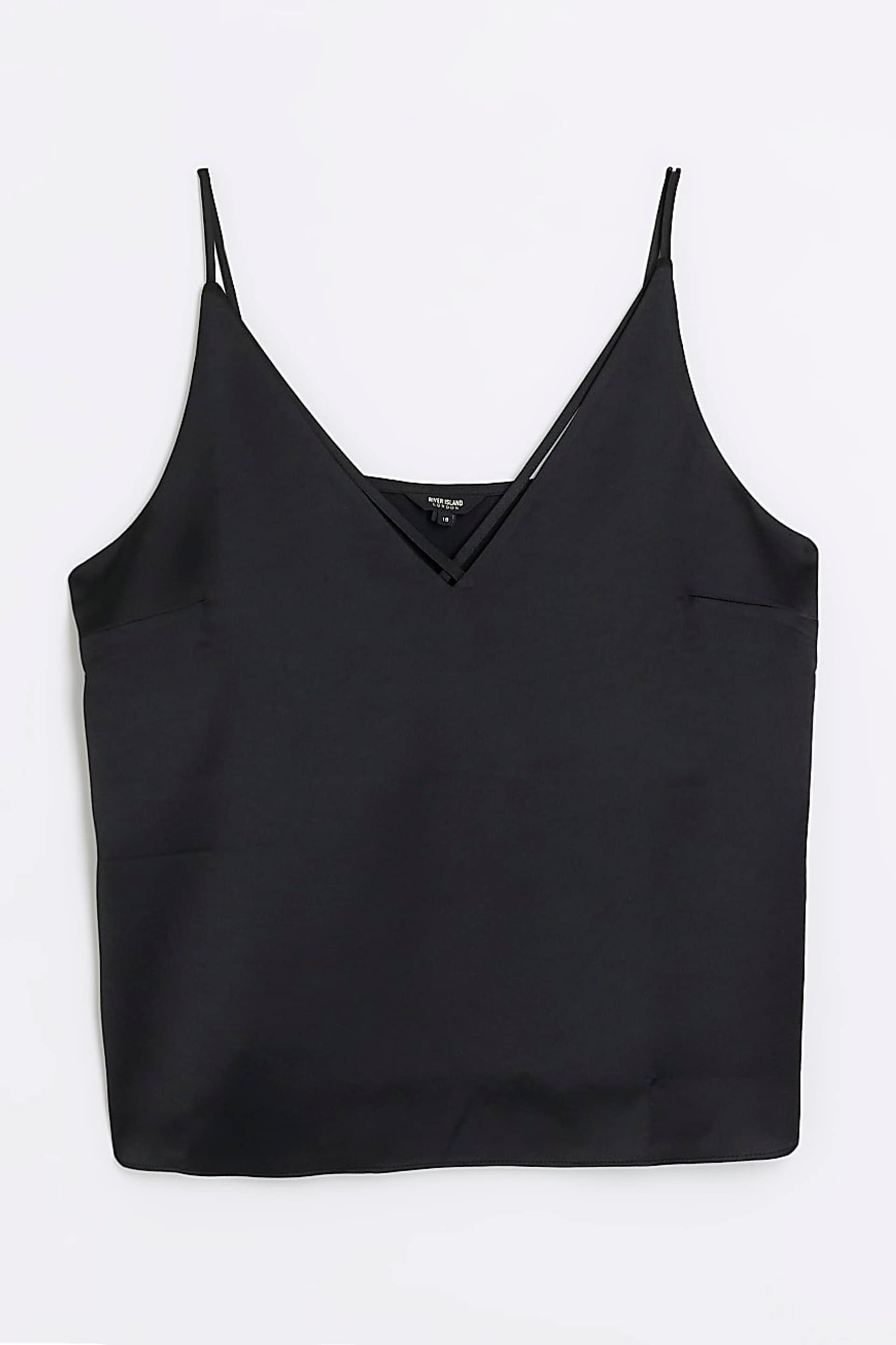 River Island Black Plus High Apex Strap Cami - Image 5 of 6