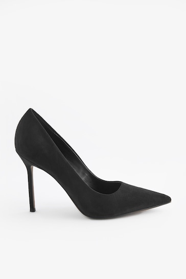 Black Forever Comfort Point Toe Court Shoes