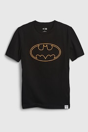 Gap Black Batman Superhero Logo Graphic Short Sleeve T-Shirt (4-13yrs) - Image 1 of 1