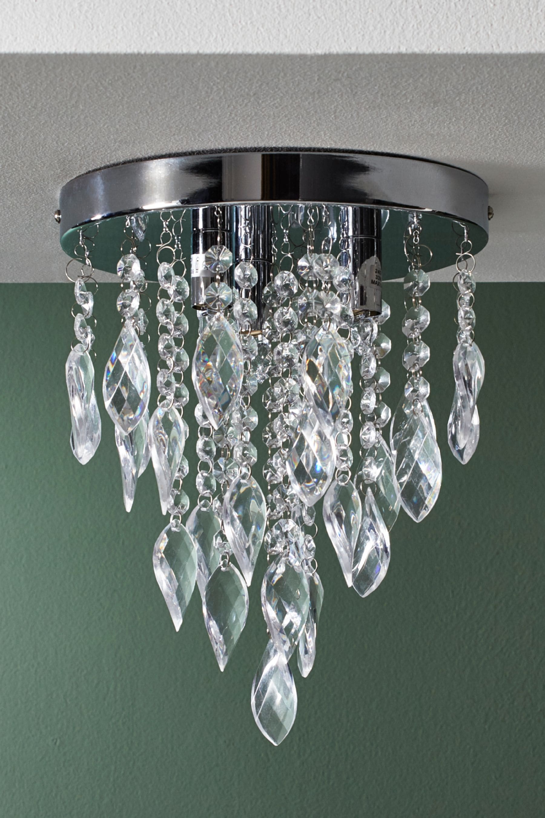 Buy Chrome Twist 3 Light Flush Fitting Ceiling Light from the Next