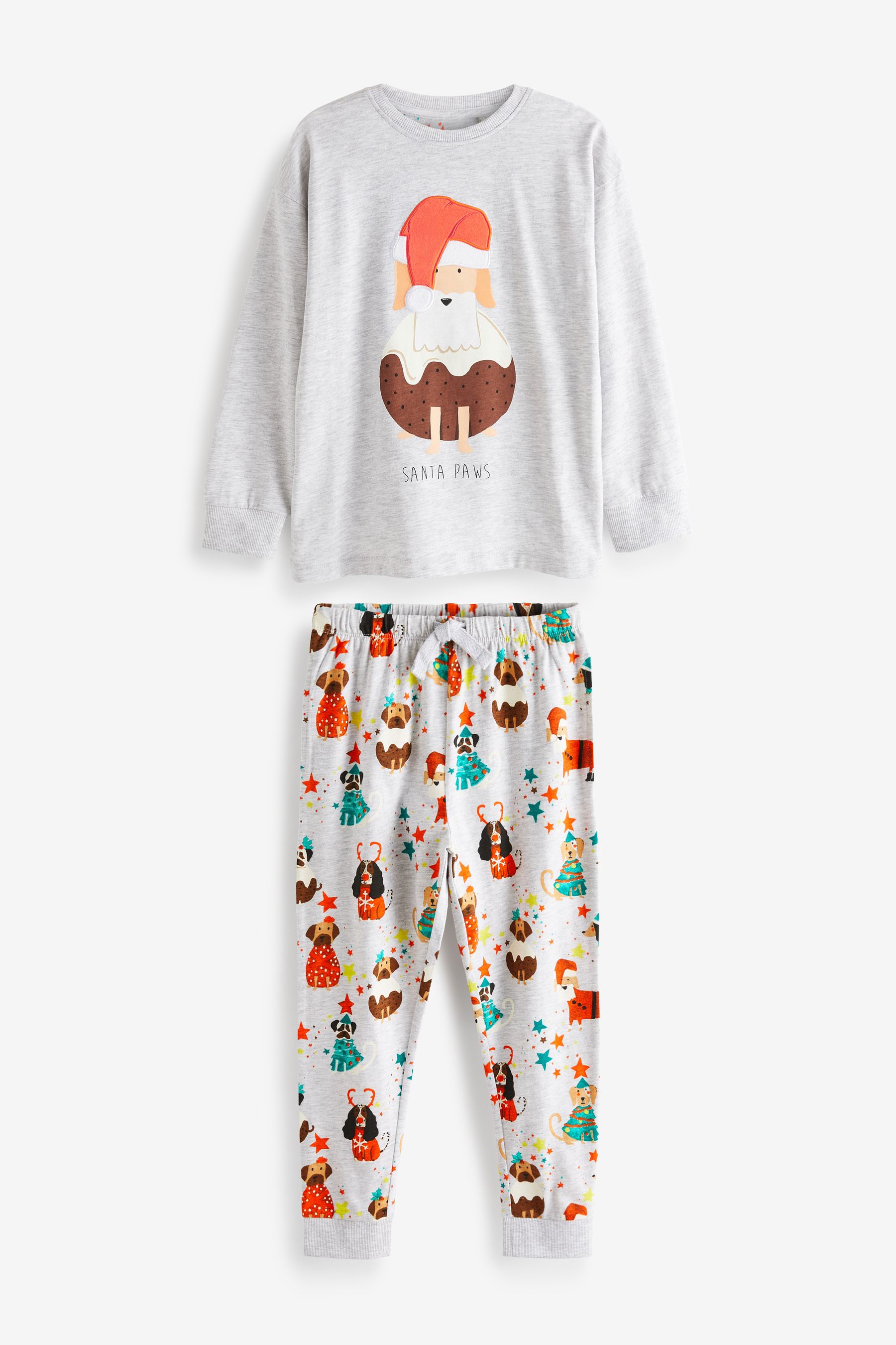 Buy Grey Kids Matching Family Christmas Dog Pyjamas 9mths 16yrs from Next Ireland